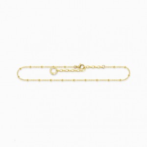 Thomas Sabo Anklet Dots Gold Reťazový Popruh Damske Žlté Zlate Strieborne | SK-58VXLJFQO
