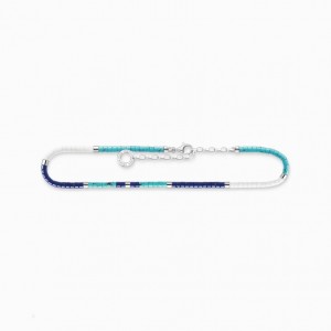 Thomas Sabo Anklet With Blue Stones Reťazový Popruh Damske Strieborne | SK-59ZPNJROX