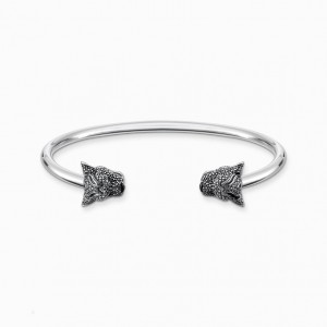 Thomas Sabo Bangle Black Cat Náramky Damske Strieborne | SK-19PYBFCDV