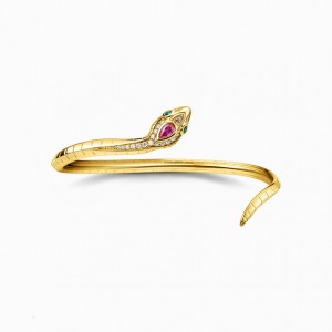Thomas Sabo Bangle Snake Gold Náramky Damske Žlté Zlate Strieborne | SK-80FKGTWMP