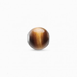 Thomas Sabo Bead Brown Beads Damske Strieborne | SK-37XYBJWDS