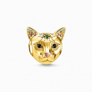 Thomas Sabo Bead Cat Gold Beads Damske Žlté Zlate Strieborne | SK-81HYNIGKU