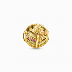 Thomas Sabo Bead Feather Gold Beads Damske Žlté Zlate Strieborne | SK-35KTJGQOU