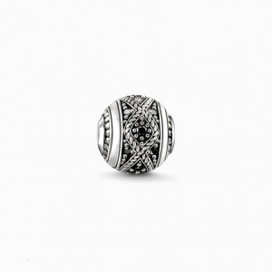 Thomas Sabo Bead Love Knot Black Beads Panske Strieborne | SK-51HMGKQXO