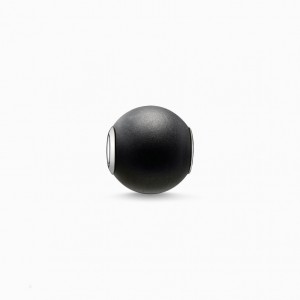 Thomas Sabo Bead Obsidian Matt Beads Panske Strieborne | SK-70DMQVHWP