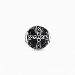 Thomas Sabo Bead Royalty Black Beads Damske Strieborne | SK-60VSPOMRX