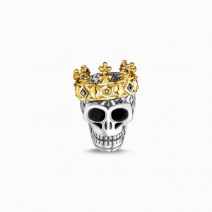 Thomas Sabo Bead Skull Crown Beads Damske Žlté Zlate Strieborne | SK-27TGAZLJR