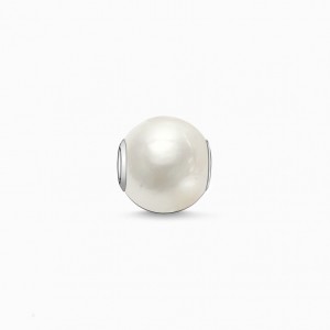 Thomas Sabo Bead White Pearl Beads Panske Strieborne | SK-04WYDNUHA