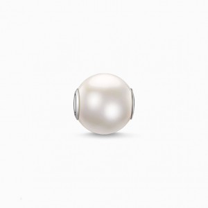 Thomas Sabo Bead White Pearl Large Beads Panske Strieborne | SK-32MHBFZSY