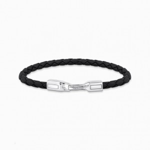 Thomas Sabo Black Kozene Bracelet Naramok Damske Strieborne | SK-63XLZPVRU