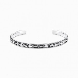 Thomas Sabo Blackened Silver Bangle Narrow Crocodile Shell Náramky Damske Strieborne | SK-40ICLNSPH
