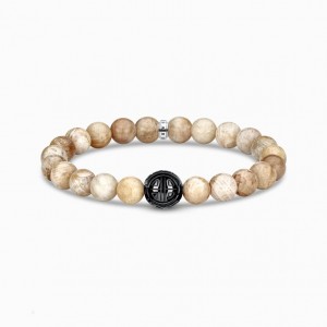 Thomas Sabo Bracelet Beige Naramok Panske Strieborne | SK-95WBPELXC