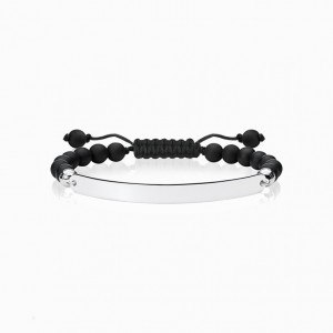 Thomas Sabo Bracelet Black Naramok Panske Strieborne | SK-86DNXGQEJ