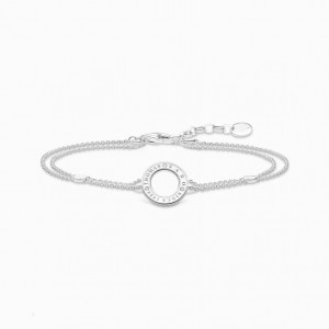 Thomas Sabo Bracelet Circle With White Stones Silver Naramok Damske Strieborne | SK-51PHXCBRQ