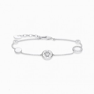 Thomas Sabo Bracelet Circles With White Stones Silver Naramok Damske Strieborne | SK-42OGAVKYI