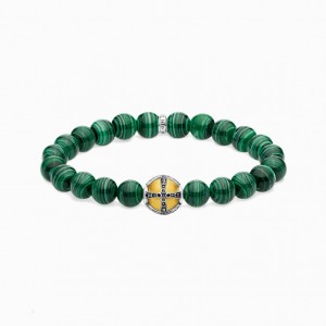 Thomas Sabo Bracelet Cross Green Naramok Panske Žlté Zlate Strieborne | SK-17TQCRKPW