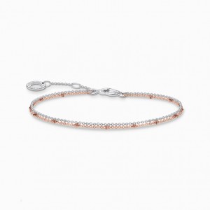 Thomas Sabo Bracelet Double Rose Gold Naramok Damske Ruzove Zlate Strieborne | SK-72WEUKQYL