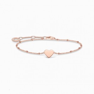 Thomas Sabo Bracelet Heart With Dots Rose Gold Naramok Damske Ruzove Zlate Strieborne | SK-89YZCLPWX