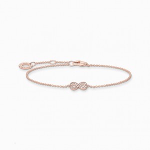 Thomas Sabo Bracelet Infinity Rose Gold Naramok Damske Ruzove Zlate Strieborne | SK-04WGQYZVT