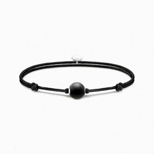 Thomas Sabo Bracelet Karma Secret With Black Obsidian Bead Matt Naramok Damske Strieborne | SK-36VUMCBKR