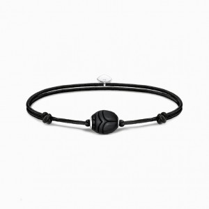 Thomas Sabo Bracelet Karma Secret With Black Obsidian Bead Matt Naramok Damske Strieborne | SK-95IYTFQJD