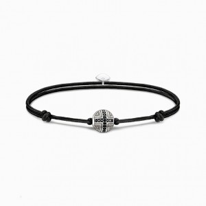 Thomas Sabo Bracelet Karma Secret With Black Cross Bead Naramok Damske Strieborne | SK-12AKDLVPY