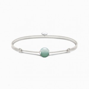 Thomas Sabo Bracelet Karma Secret With Green Aventurine Bead Naramok Damske Strieborne | SK-13TFLVSGH