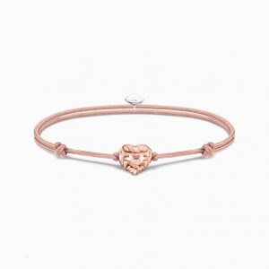 Thomas Sabo Bracelet Karma Secret With Heart Bead Rose Gold Plated Naramok Damske Ruzove Zlate Strieborne | SK-45VDZIEMN
