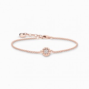 Thomas Sabo Bracelet Klasické Pavé Rose Gold Naramok Damske Ruzove Zlate Strieborne | SK-43JBSZNDU