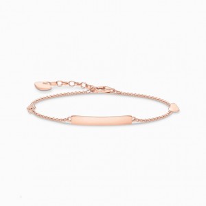 Thomas Sabo Bracelet Klasické With Heart And Infinity Rose Gold Naramok Damske Ruzove Zlate Strieborne | SK-48BVJTRDN