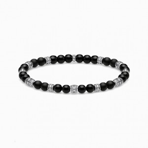 Thomas Sabo Bracelet Lucky Charm, Black Naramok Damske Strieborne | SK-49KIXYJCV