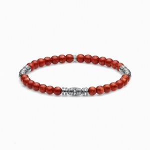 Thomas Sabo Bracelet Lucky Charm, Red Naramok Panske Strieborne | SK-50LDRAFQN