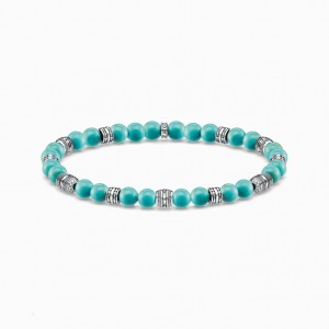 Thomas Sabo Bracelet Lucky Charm Turquoise Naramok Damske Strieborne | SK-24FEOIJYP