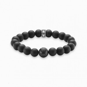Thomas Sabo Bracelet Obsidian Naramok Damske Strieborne | SK-78CKPDZSQ