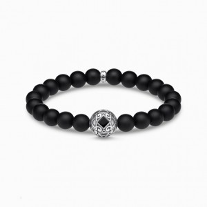 Thomas Sabo Bracelet Ornament Black Naramok Damske Strieborne | SK-36LJMCHVI
