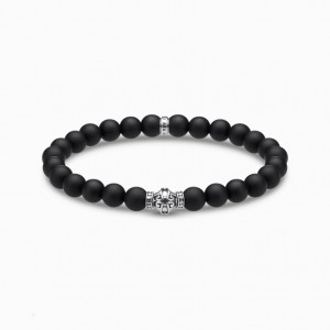Thomas Sabo Bracelet Ornament Black Naramok Damske Strieborne | SK-95CJVHBZX