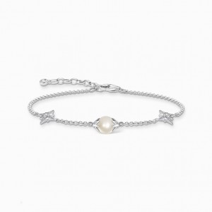 Thomas Sabo Bracelet Pearl With Stars Silver Naramok Damske Strieborne | SK-53KWGMDBX