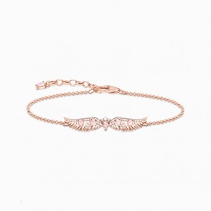 Thomas Sabo Bracelet Phoenix Wing With Pink Stones Rose Gold Naramok Damske Ruzove Zlate Strieborne | SK-62WMIFOSE