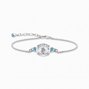Thomas Sabo Bracelet Snake With Turquoise Stones Silver Naramok Damske Strieborne | SK-50JNLOWYT