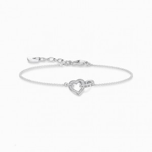 Thomas Sabo Bracelet Together Small Heart Naramok Damske Strieborne | SK-26URHEJLY
