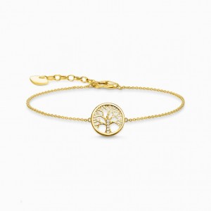 Thomas Sabo Bracelet Tree Of Love Gold Naramok Damske Žlté Zlate Strieborne | SK-63SVIOGDH
