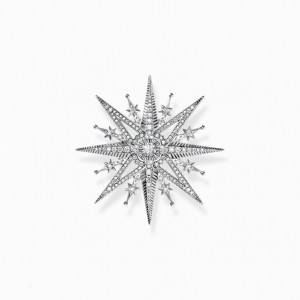 Thomas Sabo Brooch Star With White Stones Silver Brooch Damske Strieborne Siva | SK-65AVTCUPZ