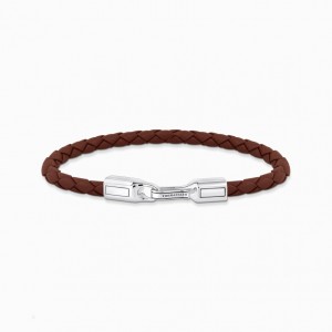 Thomas Sabo Brown Kozene Bracelet Naramok Damske Strieborne | SK-17ZWVPNDJ