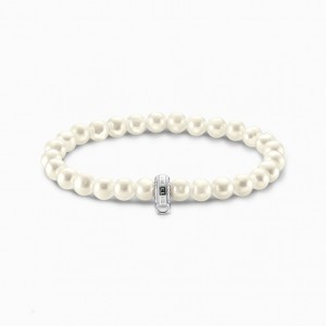 Thomas Sabo Charm Bracelet Pearls Silver Naramok Damske Strieborne | SK-30YBHOZXE