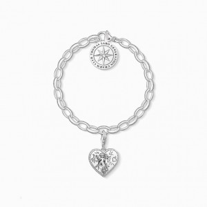 Thomas Sabo Charm Bracelet With Pendant Angel Silver Naramok Damske Strieborne | SK-87WNPFKIT