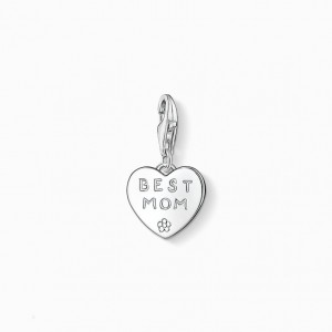 Thomas Sabo Charm Pendant Best Mom Prívesky Damske Strieborne | SK-72WAMLKTJ