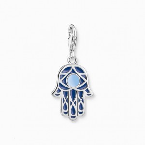 Thomas Sabo Charm Pendant Blue Fatima‘s Hand Silver Prívesky Damske Strieborne | SK-87ZHBTJNW