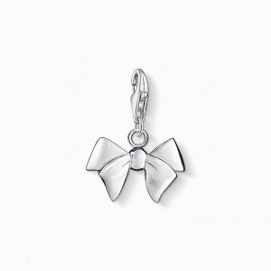 Thomas Sabo Charm Pendant Bow Silver Prívesky Damske Strieborne | SK-39CIRHLWJ