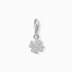 Thomas Sabo Charm Pendant Cloverleaf Prívesky Damske Strieborne | SK-50PBZMQAF