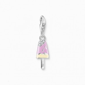 Thomas Sabo Charm Pendant Colorful Popsicle With White Stones Silver Prívesky Damske Strieborne | SK-65BJZEANR
